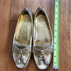 Gold Tory Burch Loafers